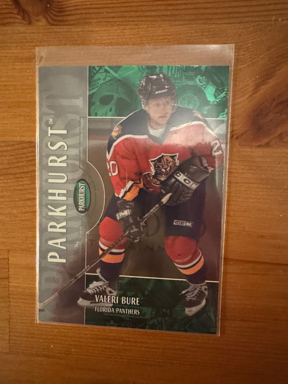 Parkhurst Valeri Bure Florida Panthers Card — Red & Green